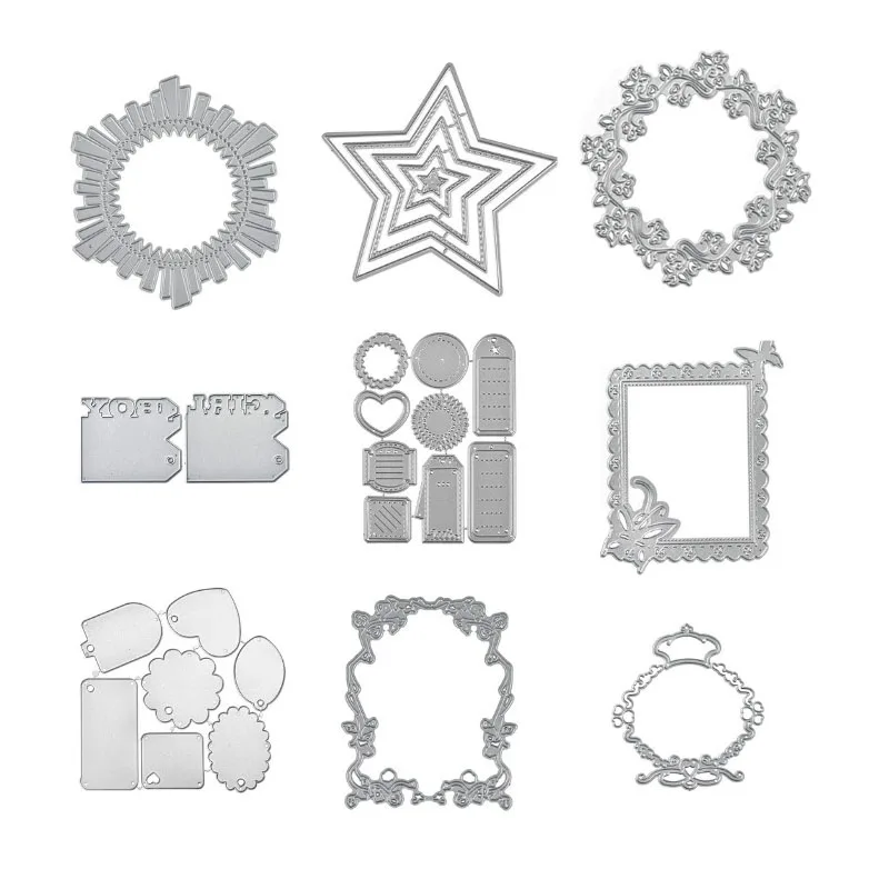 DiyArts геометрические формы металлические Вырубные штампы рамка альбом бумага
