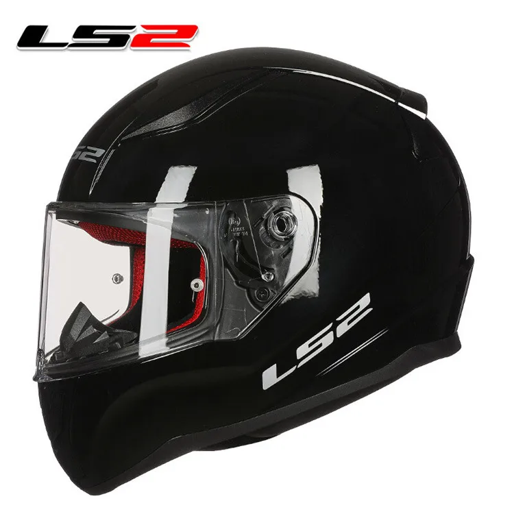 LS2 FF353 гоночный Полнолицевой мотоциклетный шлем Capacete Casco Moto cask руля туристические шлемы caski Motocyklowe - Цвет: Glossy Black