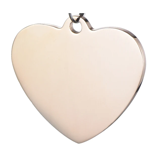 Wholesale 10X Personalized Cordate Blank Cat ID Tag Customized Dog Name Phone Pet Tags id Stainless Steel