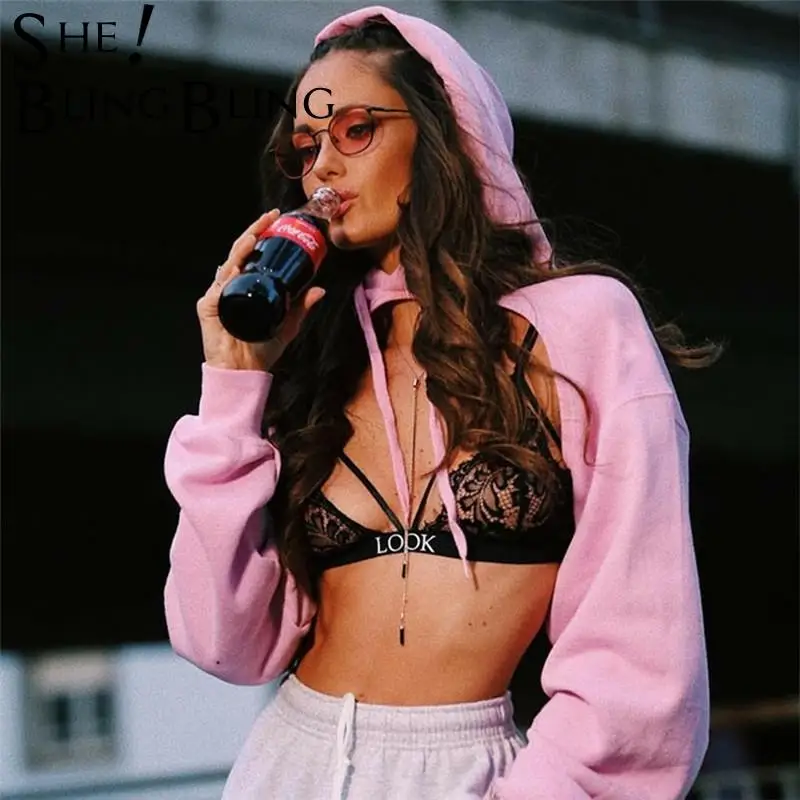 SheBlingBling на осень и весну свитер с капюшоном заниженной линией плеч для женщин