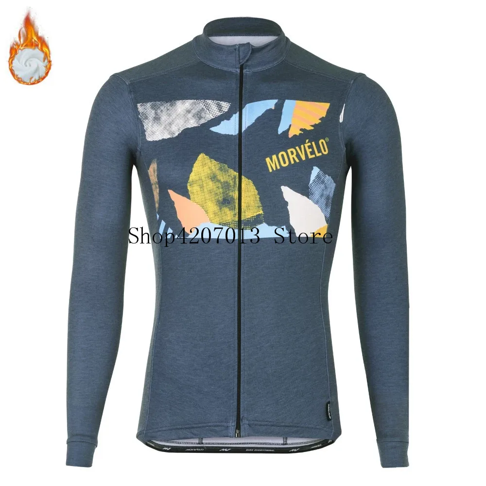 Мужская теплая флисовая одежда для велоспорта на зиму 2019|Майки велоспорта| |