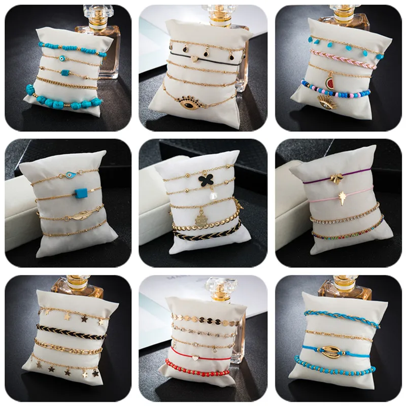 Многослойный Набор браслетов в богемном стиле подвеска виде ракушки Декор