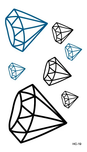 

Waterproof Temporary Tattoo Stickers Neck Sexy Diamond Sign Tattoo Small Size Tatto Flash Tatoo Fake Tattoos for Man Girl Women