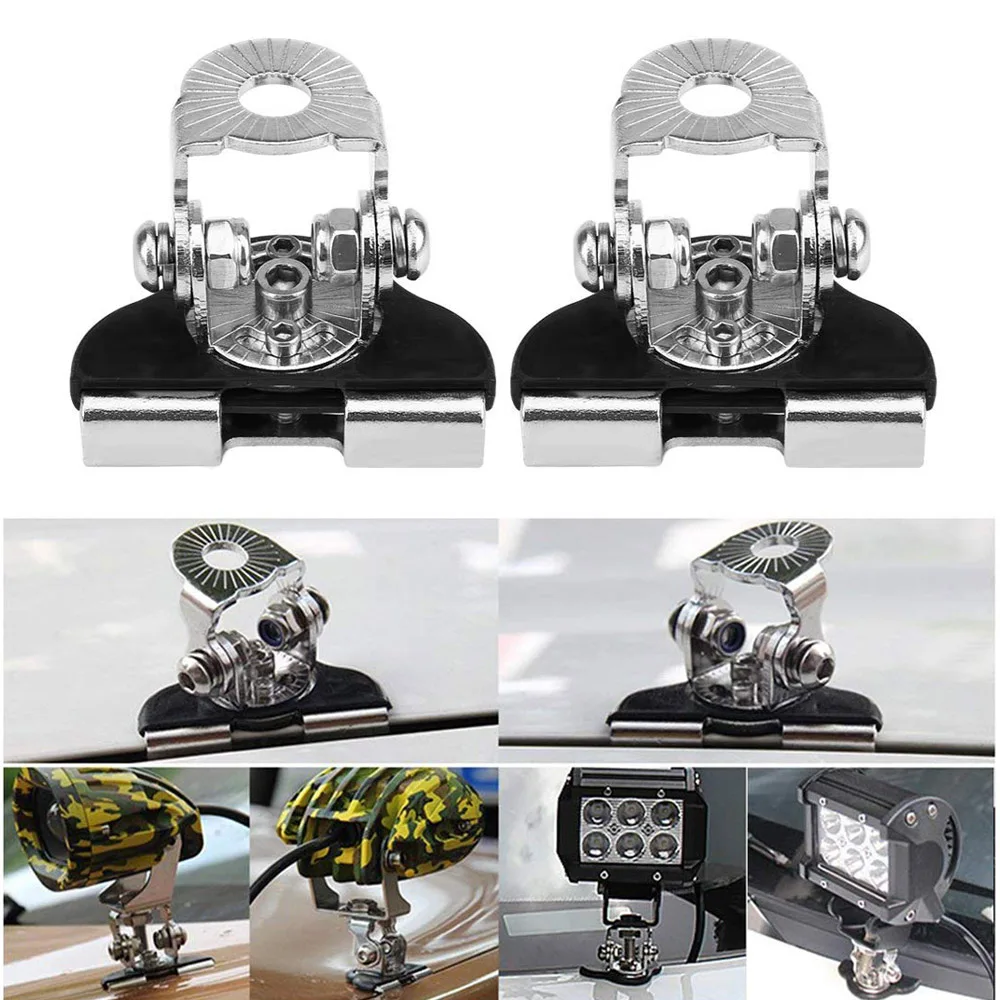 

1Pair Car Auto Engine Hood Bracket Holder Universal Offroad SUV Engine Cover Led Work Light Bar Lamp Mounting Clamp