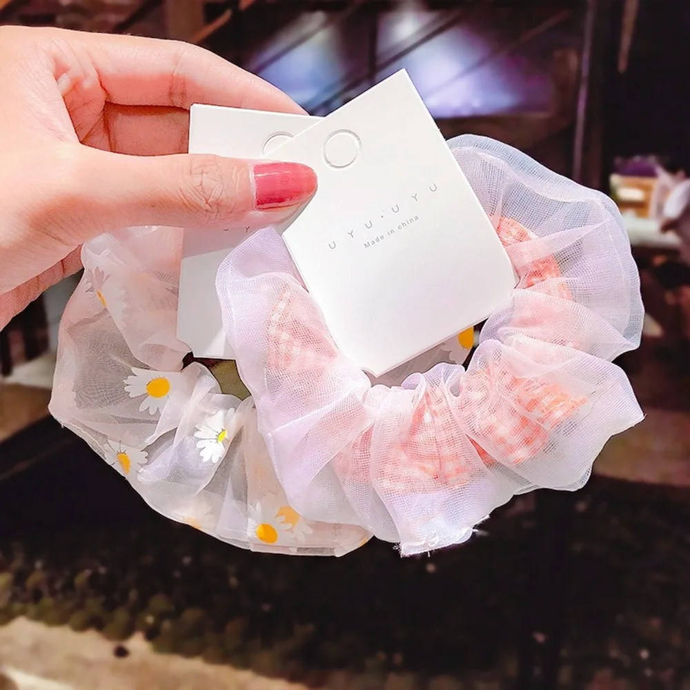 Новинка лета 2020 женские большие милые розовые резинки для волос девочек тканевая