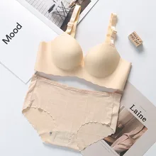Soutien gorge et culotte sans fil pour femmes, ensemble de Lingerie confortable et détachable, bretelles ajustées, Sexy, Push Up  (1)