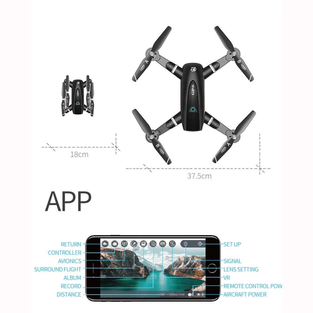 Рыболовный Дрон iqos S167 5G wifi FPV 1080P HD камера gps 120 ° широкоугольный складной RC Квадрокоптер pgytech посадочная площадка