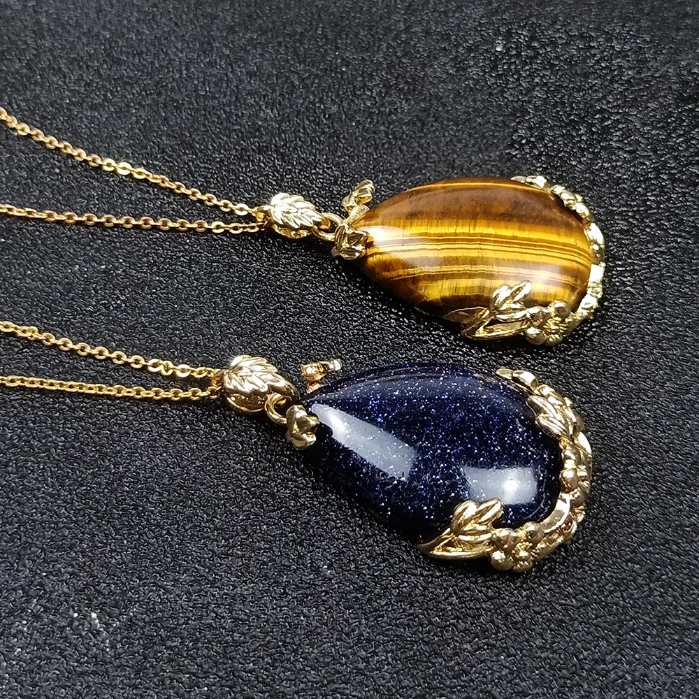 Натуральный камень тигровый глаз подвески ювелирные изделия кулон ожерелье