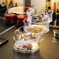 creative 2345 layers rotatable jewelry box new fashion jewelry organizer earrings ring storage box cosmetics beauty container