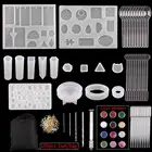 1 Набор с цифрами английского алфавита, смешанные геометрические формы, силиконовые формы для литья, полимерные формы, инструменты для ювелирных изделий из смолы, сделай сам, серьги из смолы