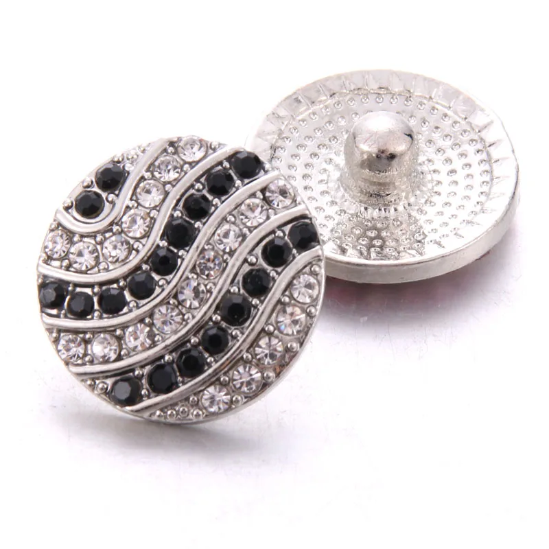 

10pcs/lot New 18mm Snap Buttons Jewelry Metal Rhinestone baseball Snap Jewelry Fit Snaps Necklace Snaps Bracelet Women Jewelry
