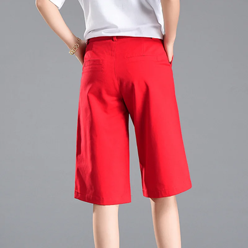 Summer Women Loose Shorts Harajuku Button Shorts Hight Waist Wide Leg Loose Short Summer Female Pockets Korean Style Shorts