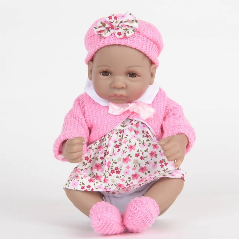

28cm Looking Lifelike Realistic Baby Silicone Newborn Care Toy No Hair 54DA