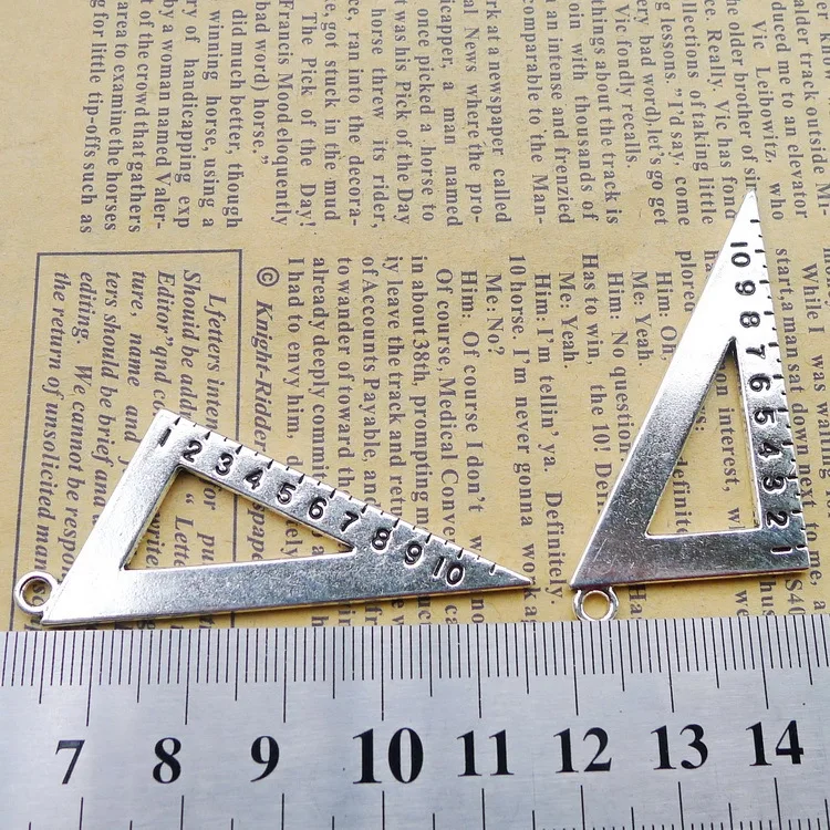 

Supplies For Jewelry Making 2pcs 27x50mm Antique Silver Color Square Ruler Charms