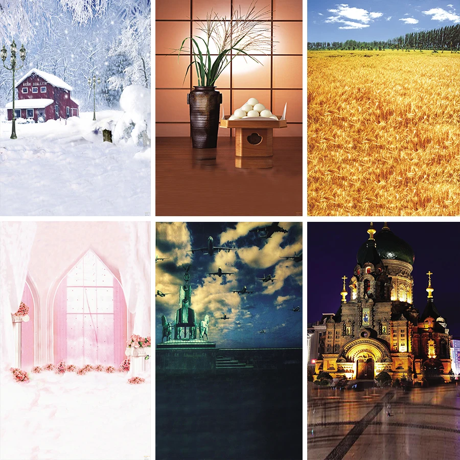 Nitree Снежная сцена пшеничное поле Маяк Фотофон для фотостудии фон фотосъемки дети