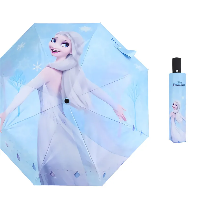 Автоматический складной зонт Disney прочные водонепроницаемые УФ-зонтики от дождя