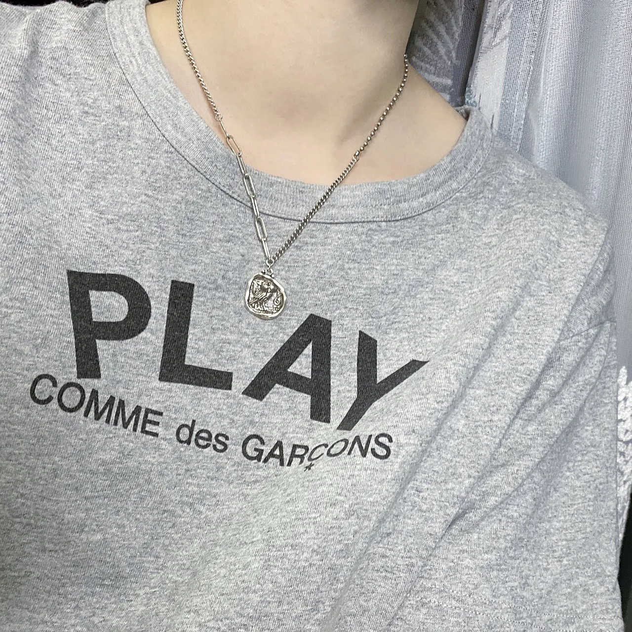 925 Серебряное ожерелье в винтажном стиле с эффектом потертости Бесплатная Сова