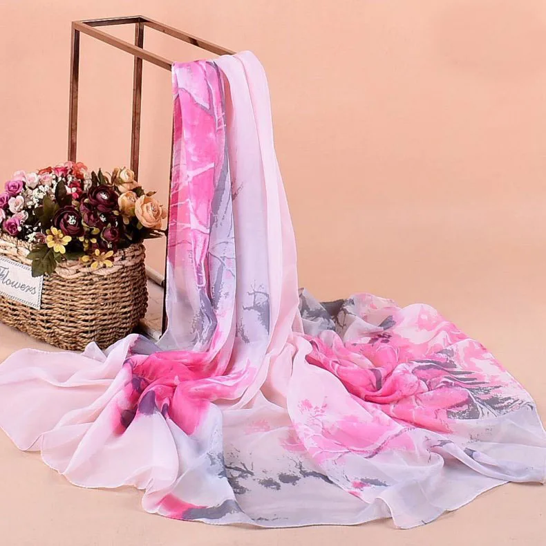 2020 180 см Большой размер постепенное дерево шифон шарф Шелковый квадратный хиджаб