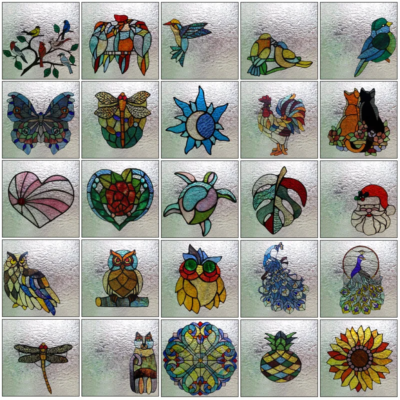 Индивидуальная 3D наклейка на дверь в стиле Тиффани статическая - Цена: 3118.55