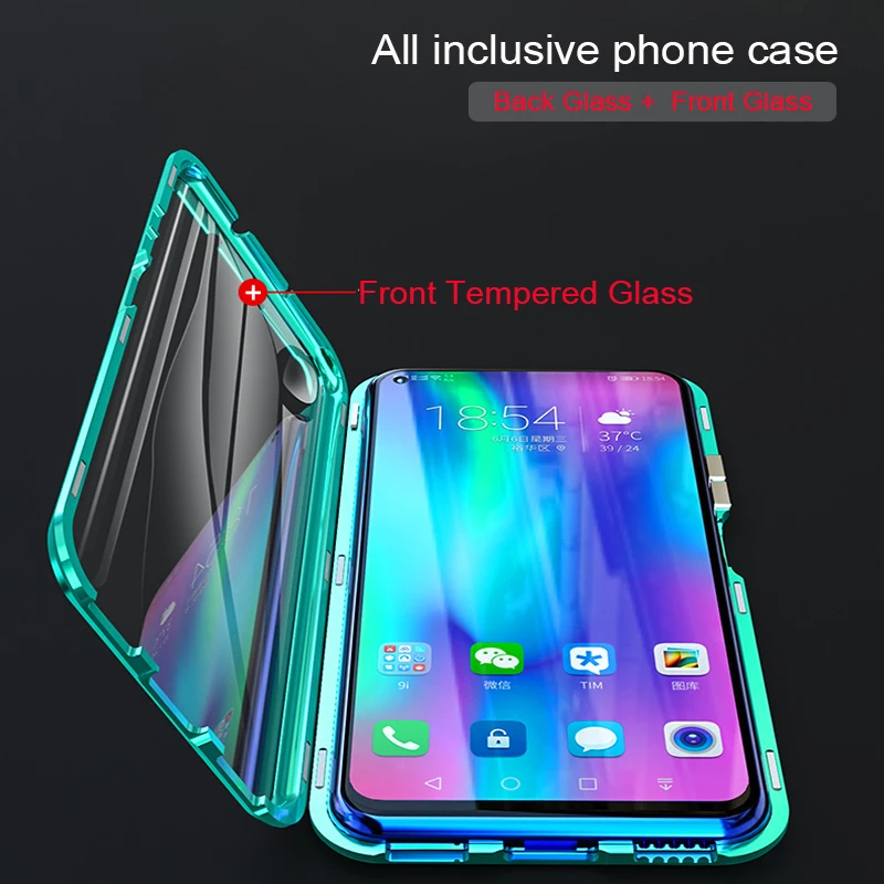 

360 Full Cover Huawei Mate 30 Metal Magnetic Adsorption Phone Case Huawei Mate 30 Cases Double Glass Coque Huawei Mate30 Fundas