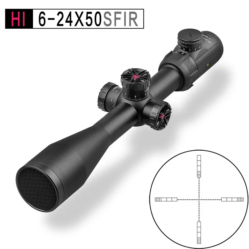Длинный радиус действия Discovery HI 6 24X50SFIR прицел R & G с подсветкой боковой Фокус