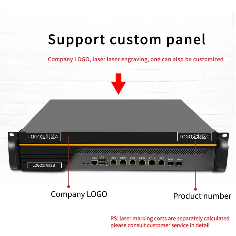 Intel Z87 Core I3 I5 I7 Xeon E3 6 LAN 2 SFP+ 10G 2U Firewall pfsense Mini PC minicomputer Rack type customized OEM ODM Mikrotik |