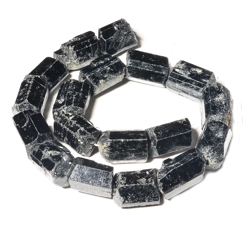 Женский черный турмалин 10x11 мм неровные бусины свободной формы | Украшения и