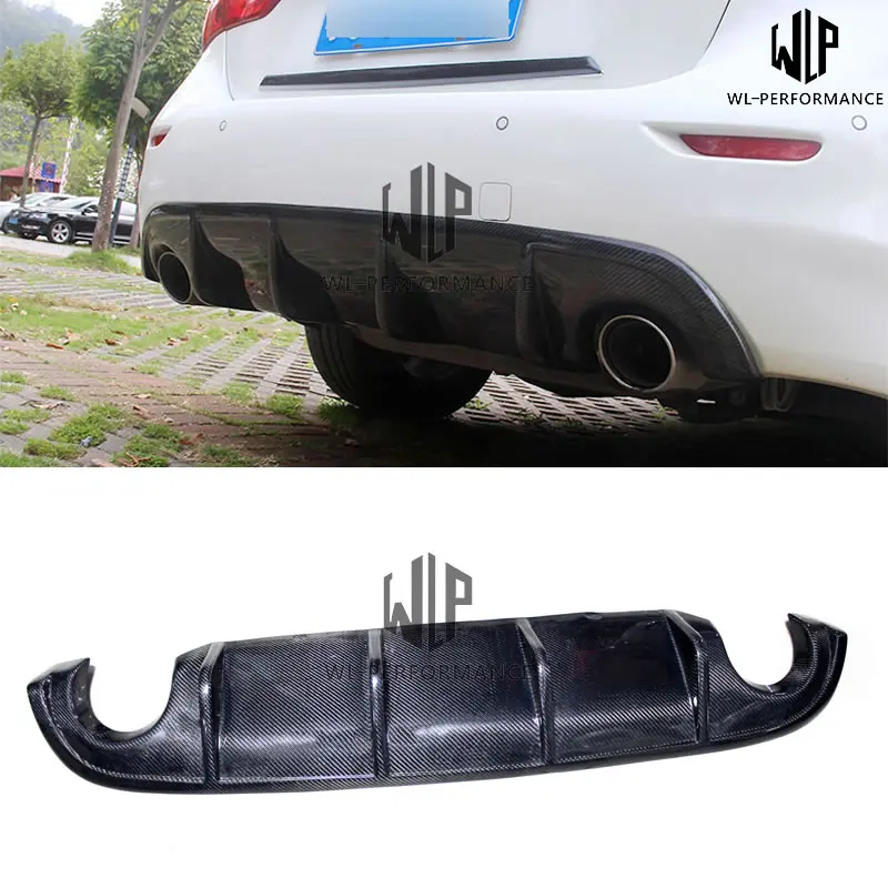 Q50 высококачественный диффузор заднего бампера из углеродного волокна