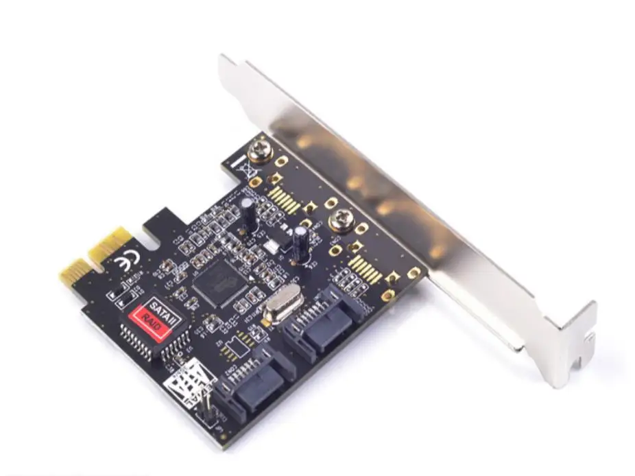 pcie x1 на 2 порта sata2 0 3gbps raid контроллер ка