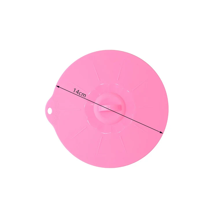 14cm Pink Мульти-Функция силиконовый выкипает крышкой разлива сохранение посуда набор посуды стеклянная крышка печи сейф с вместо того, чтобы Пластик Обёрточная бумага Пособия по кулинарии инструменты - Цвет: 14cm Pink