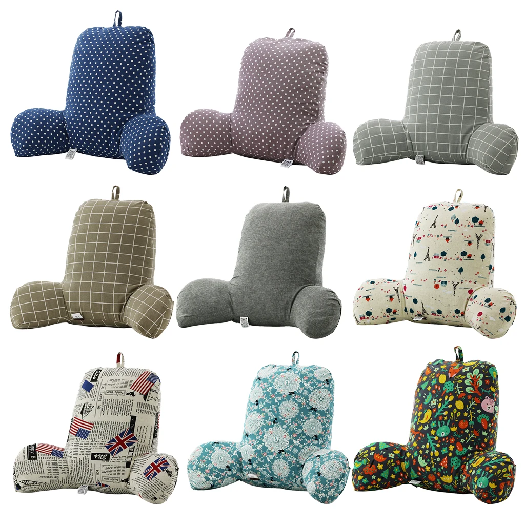 Bedrest подушка для чтения и поддержки Премиум хлопок бархат кровать диван офис с