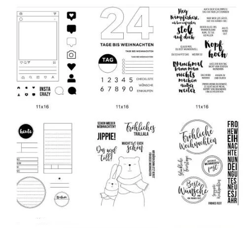 Прозрачный силиконовый штамп с немецкими словами/печать для скрапбукинга своими