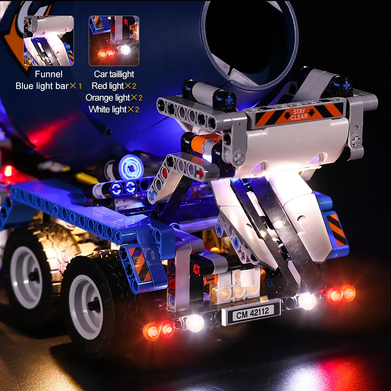 

Led Light Kit for 42112 Mechanical Group Concrete Mixer Truck Building Blocks Diy Lighting Set No Model