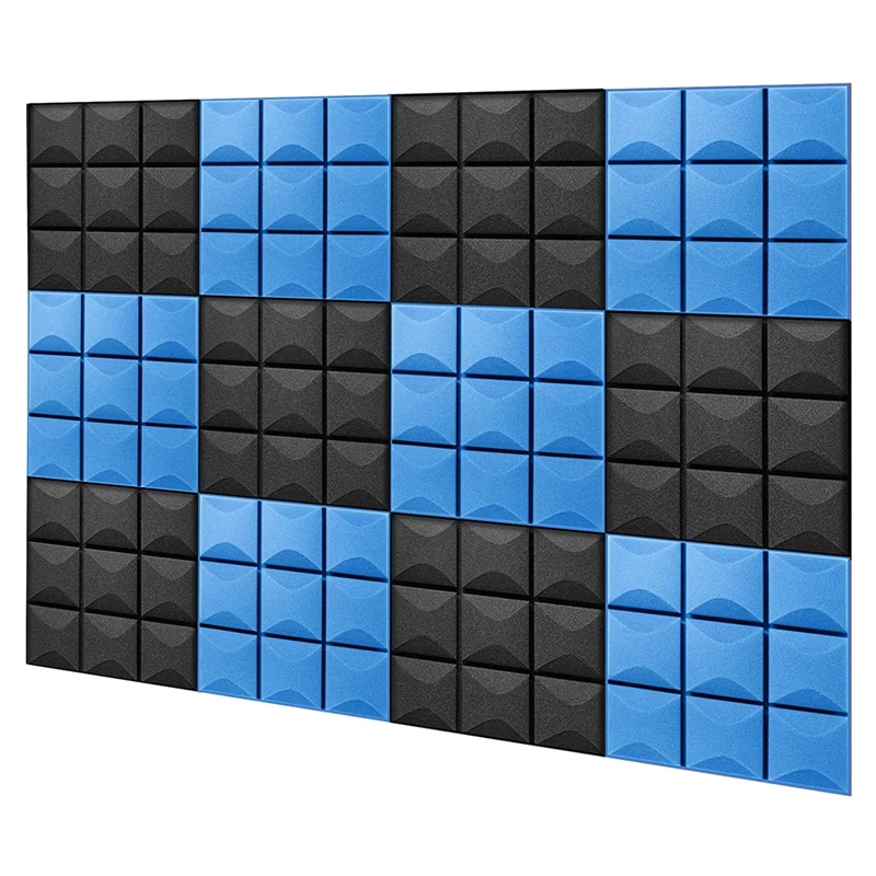 

12Pcs Acoustic Panels Studio Foam Sound Absorbing Panel,12X12X2 Inch Sound Reduction Panels Soundproof Foam Wall Tiles