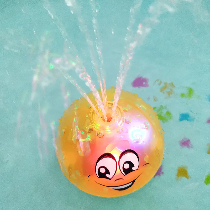 

Hot Selling Lovely LED Flashing Bath Toys Musical Ball Water Spraying Toys Baby Bath Shower Kids Toys