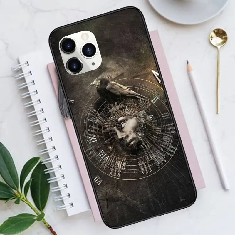 

fashion retro aesthetic design art glitter clock Phone Case for iPhone 11 12 mini pro XS MAX 8 7 6 6S Plus X 5S SE 2020 XR