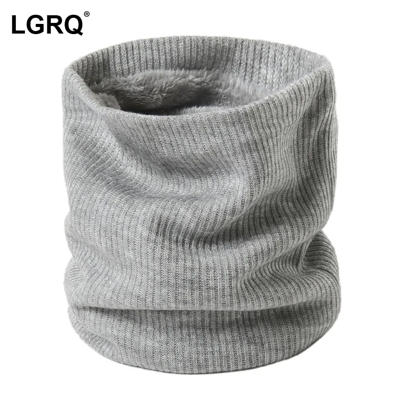 

[LGRQ] флисовый толстый теплый вязаный головной убор шейный шарф женский новый модный Индивидуальный шарф унисекс зимний 2021 19D4904