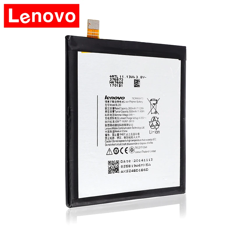 lenovo 2900/3000mah BL230 аккумулятор литий-ионный BL-230 для lenovo Vibe Z2 k920 mini Z2W Z2T аккумулятор для мобильного телефона