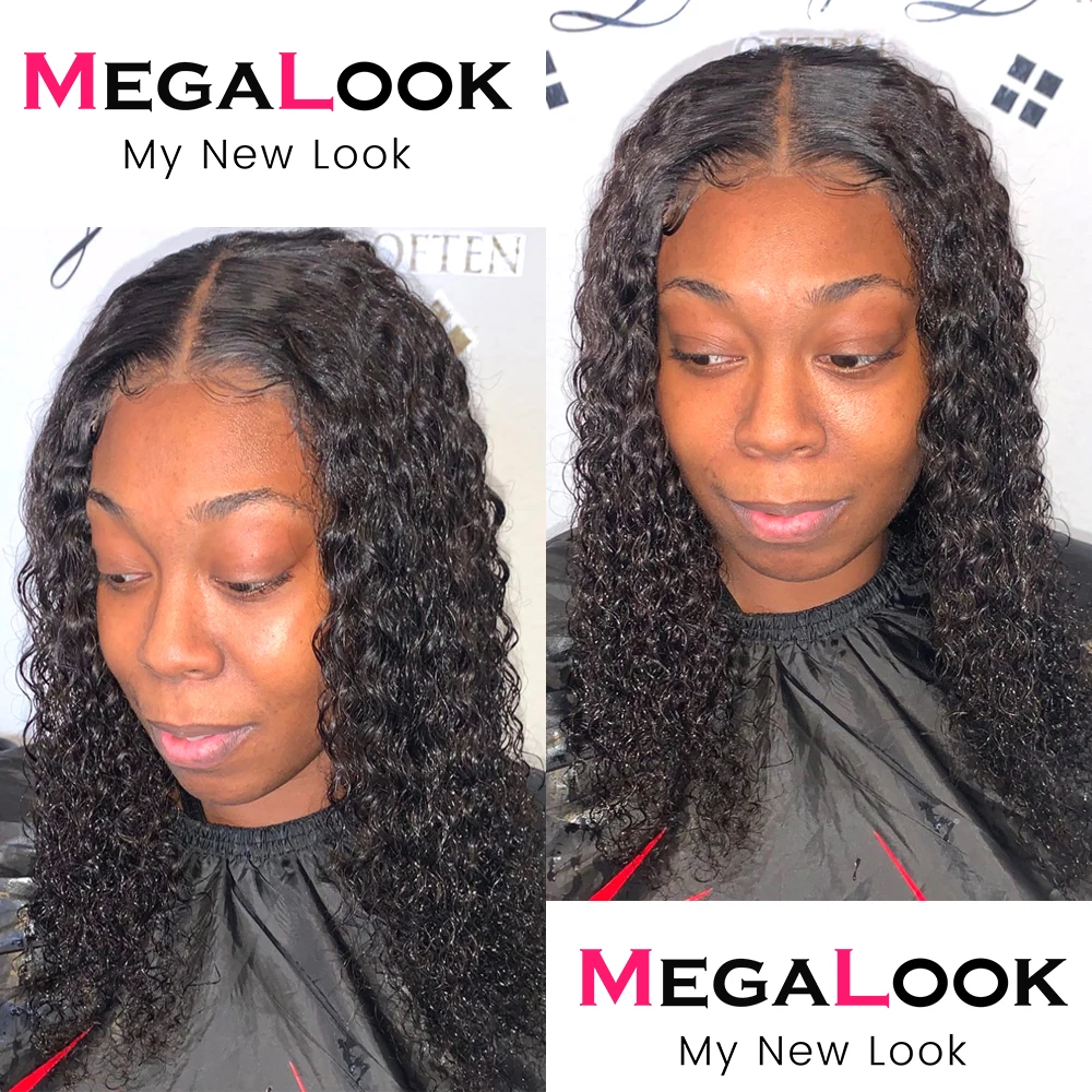 Бразильские кудрявые парики плотности 180 прозрачные передние на шнурке 30 дюймов