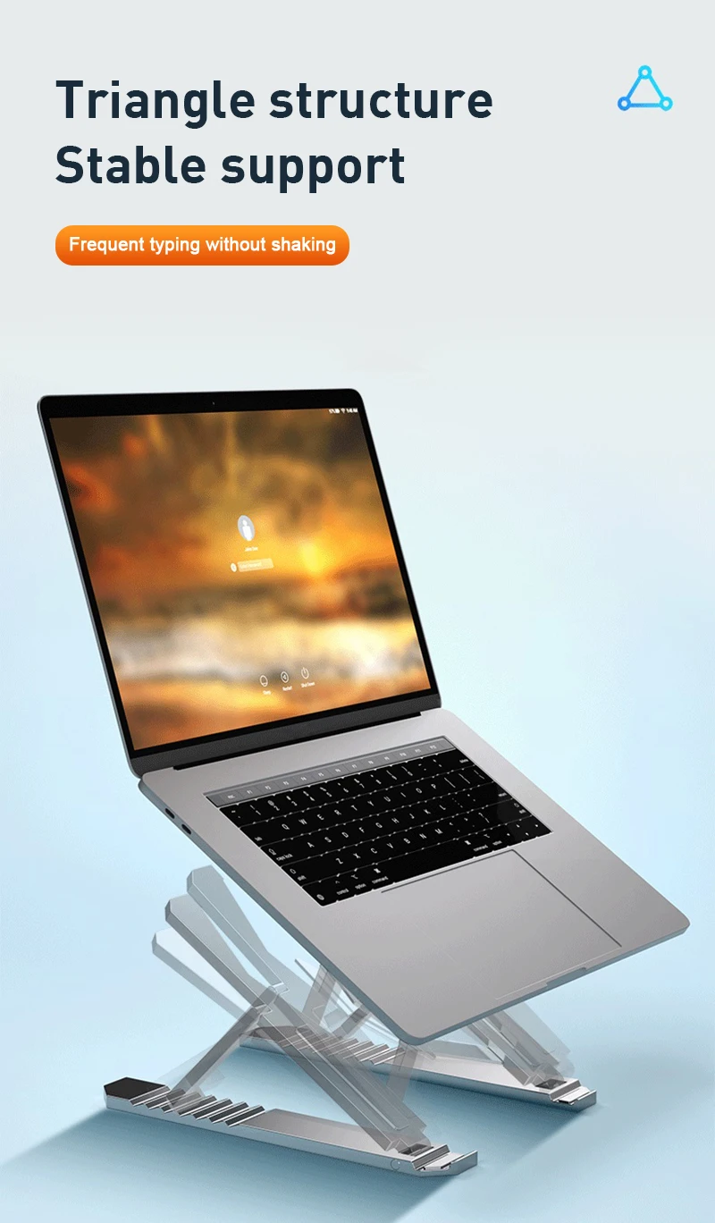 

Laptop Stand Aluminum Alloy Laptop Stand Silver Gray Lifting Folding Heat Dissipation Bracket Cooling Pad For Notebook