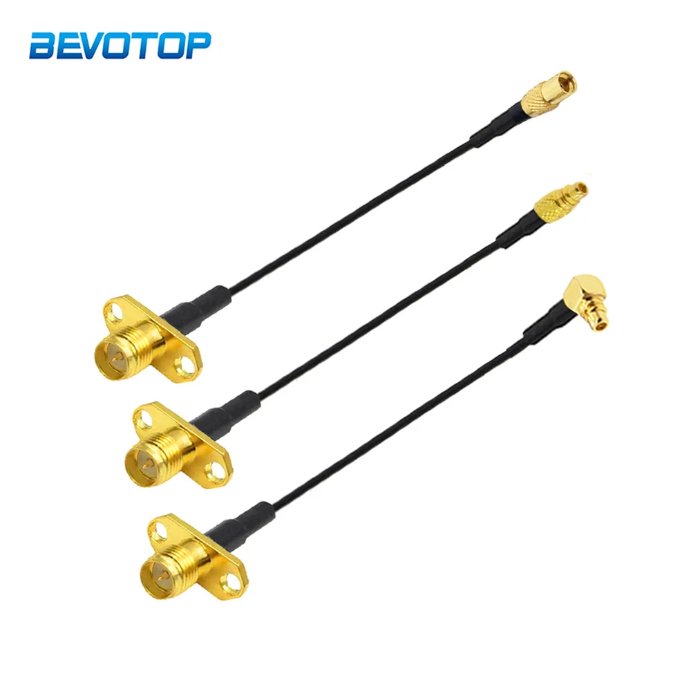 

1PCS SMA Female 2 Hole Flange Panel Mount to MMCX FPV Antenna Adapter RF1.37 Coaxial Extension Jumper for PandaRC RC Drone Part