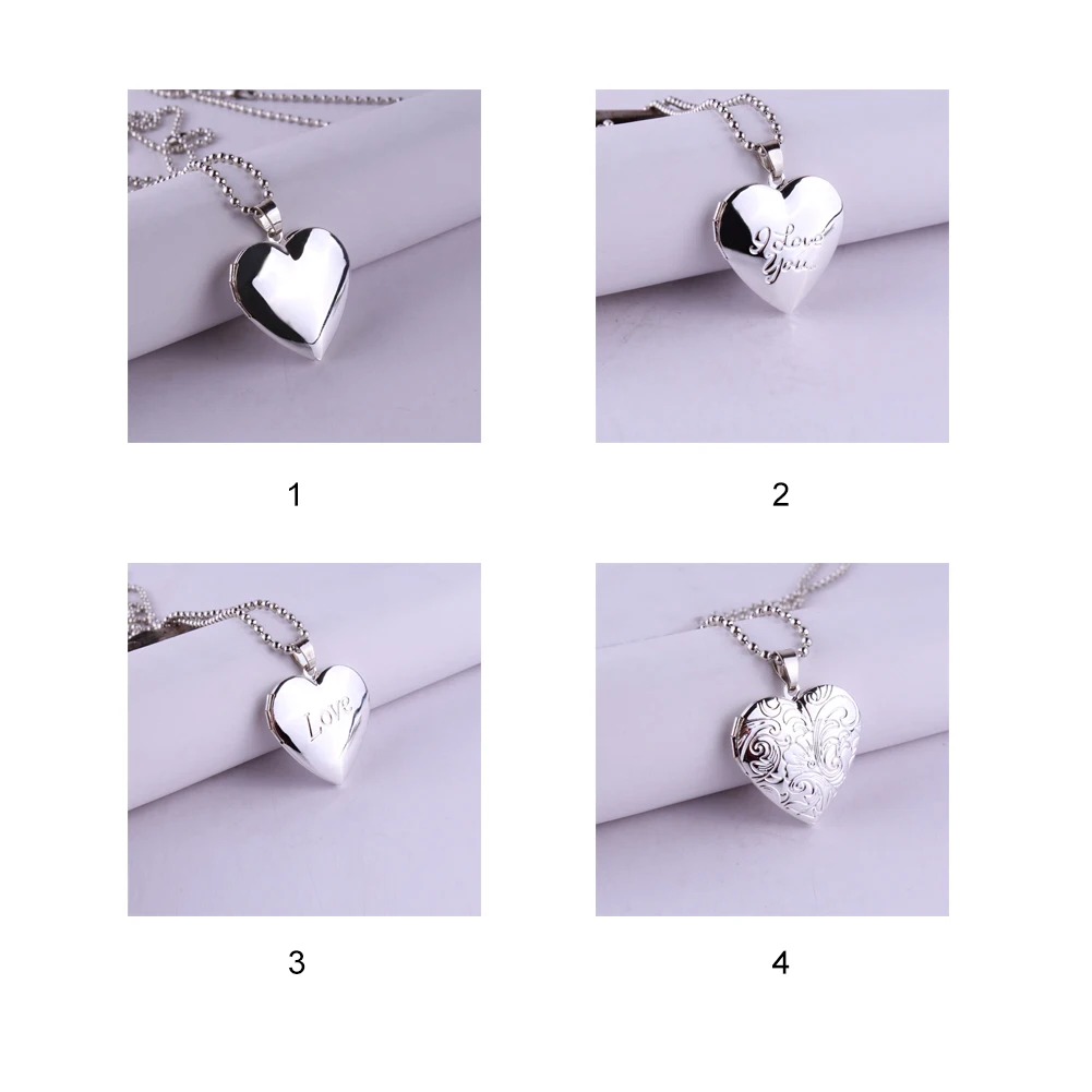 Valentine Lover Gift Animal Photo Frames Can Open Locket Necklaces Heart Pendant Necklace Jewelry For Women Girlfriend |