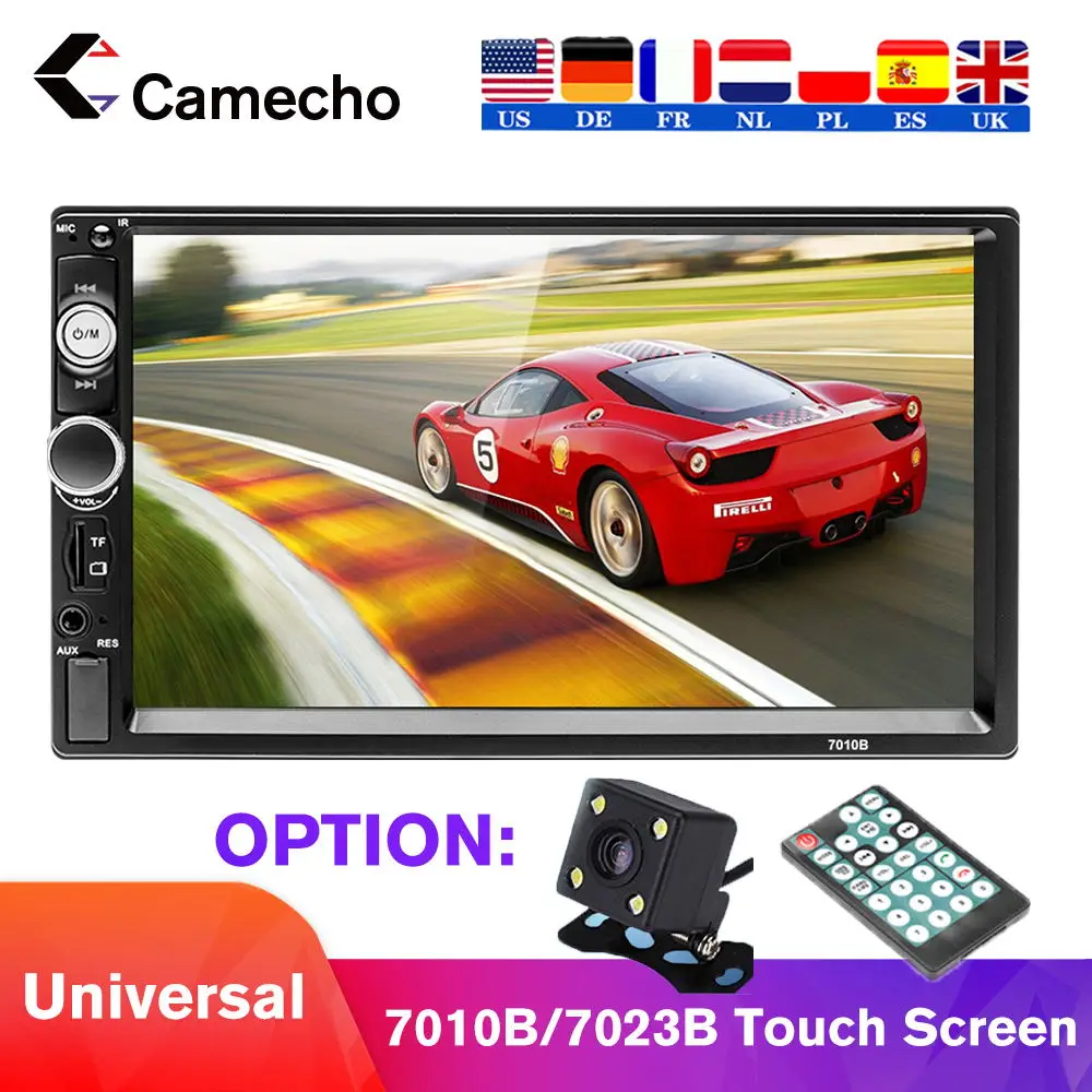 Автомагнитола Camecho 7010B 7023B мультимедийный плеер с 7 &quotHD камерой заднего вида Bluetooth