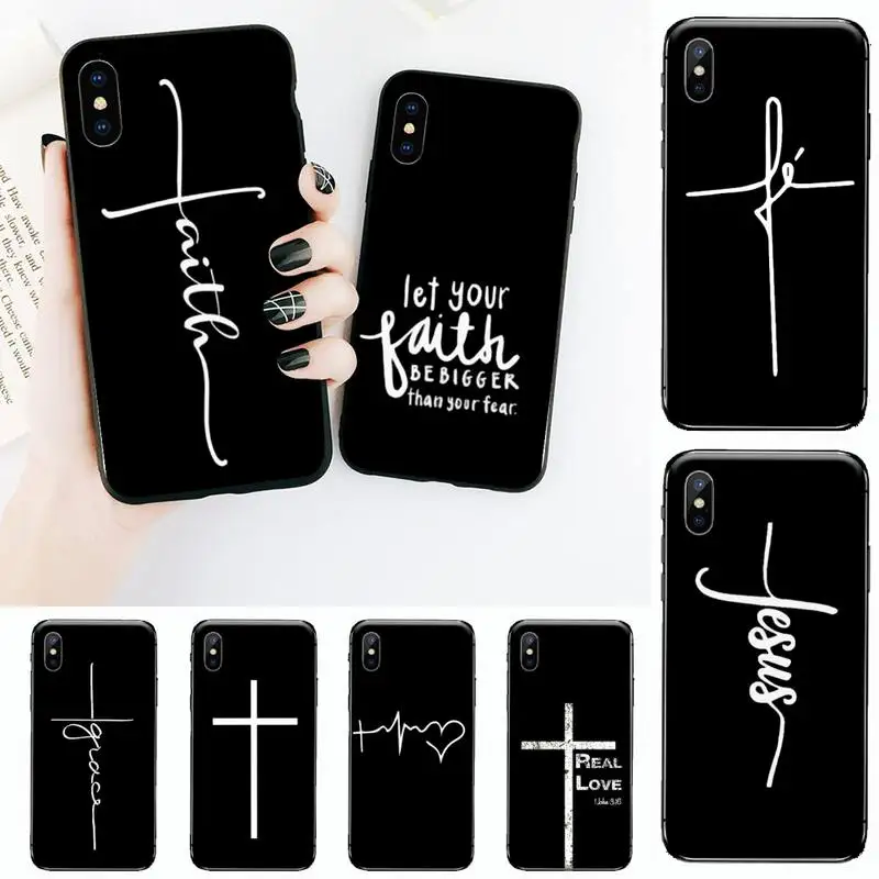 

Faith Christian Religious Jesus Phone Case for iPhone 11 12 mini pro XS MAX 8 7 6 6S Plus X 5S SE 2020 XR