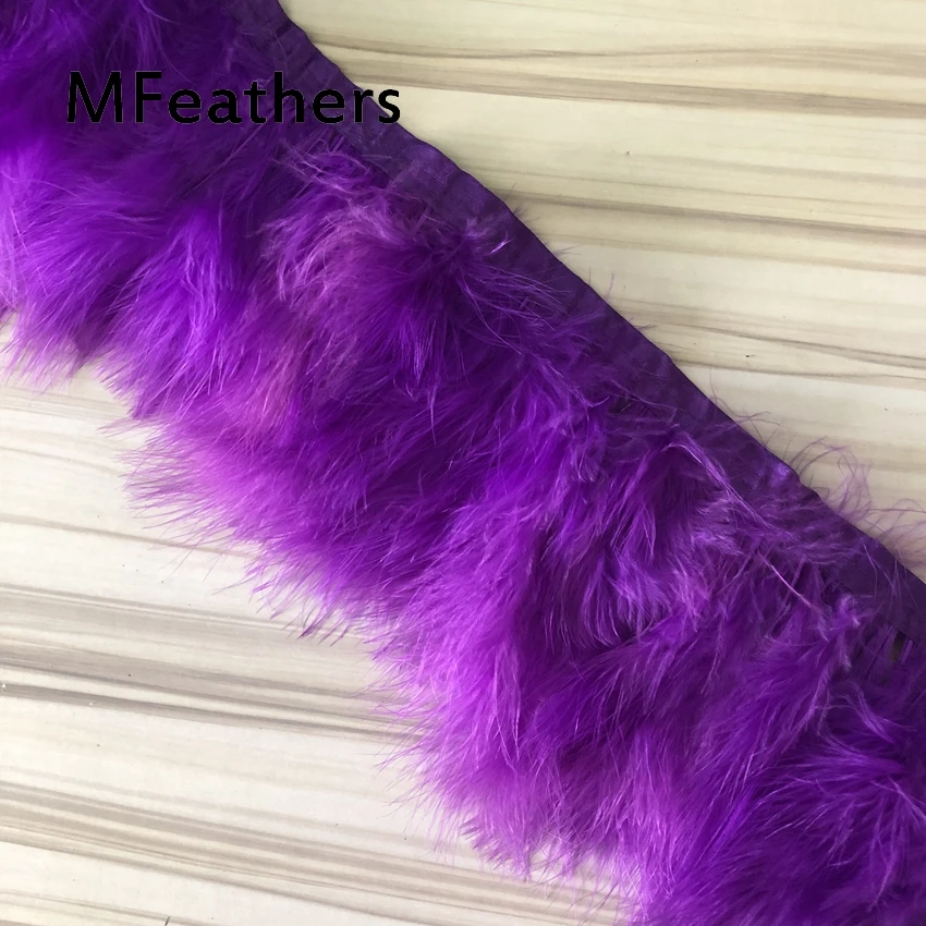 36 Цвета 10 м Ширина 6-8 дюймов модные мягкие пушистые окрашенная фиолетовое индейка