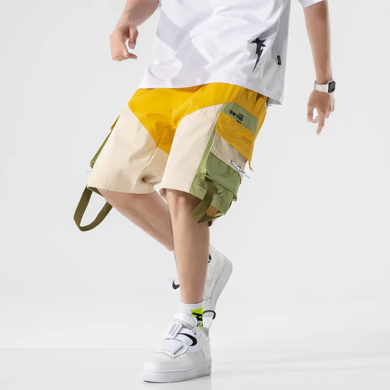 

Harajuku Streetwear Summer Casual Shorts Men Cotton Big Pocket Men's Shorts Knee Length Bermuda Short Pants Men Sweatshorts