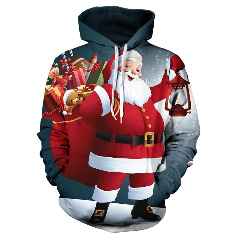 

Boys And Girls 3D Printed Hoodie Oversized Sportswear New Winter Hooded Sweater Christmas Gift Children Christmas Clothing