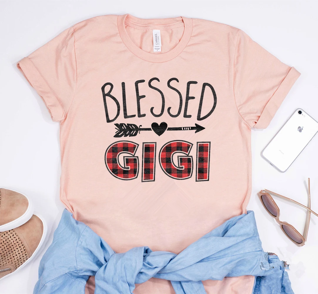 Blessed рубашка Gigi жизни Симпатичные футболки с аппликацией героев сериала Красный