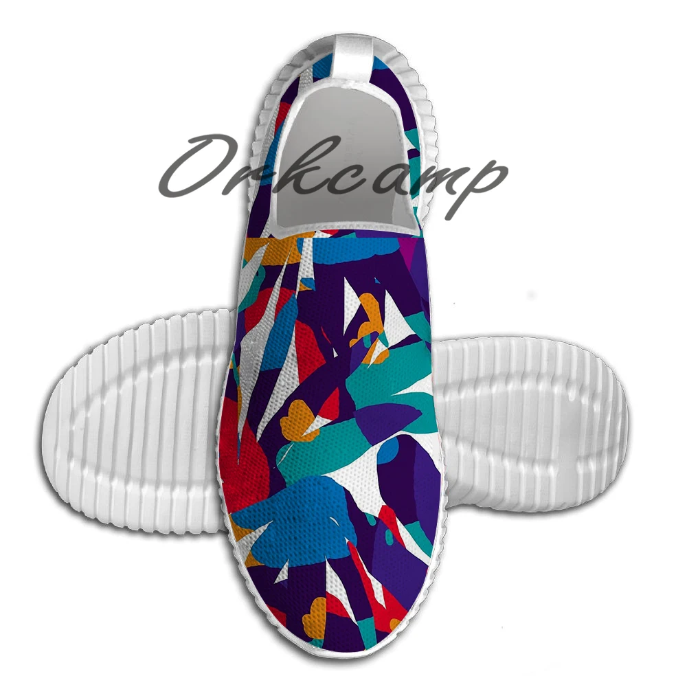 Фиолетовая абстракция узор ромбиками синяя хна Бо кроссовки для бега