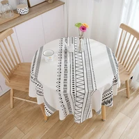 table cloth for round table linen tablecloth with embroidery household items kitchen ornament wedding table decoration for party